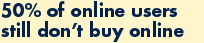 50% of online users still don't buy online